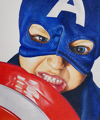 Captain America painting